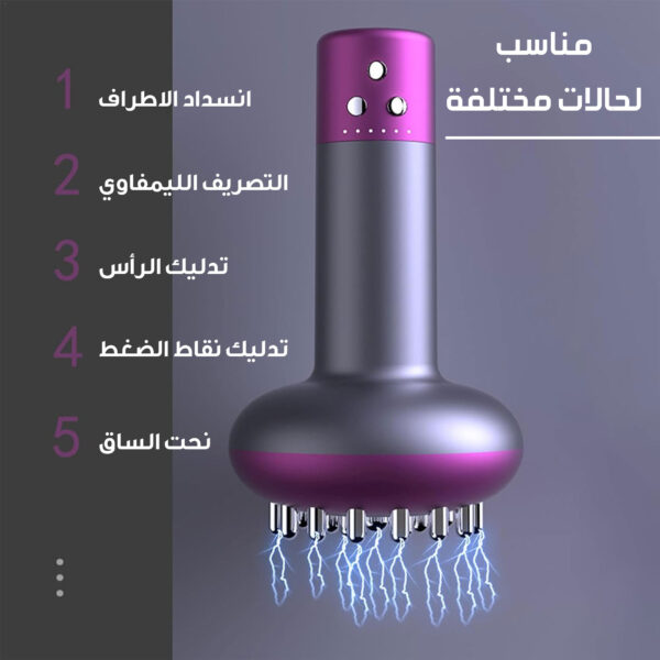 ⁦• جهاز تدليك كهربائي مع 6 مستويات ضغط ساخن⁩ - الصورة ⁦2⁩