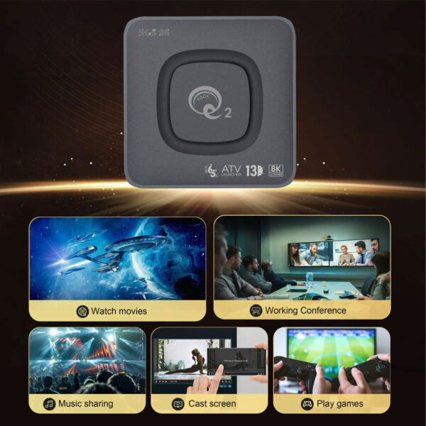 ⁦• TV بوكس اندرويد ذكي بجودة 4K⁩ - الصورة ⁦2⁩